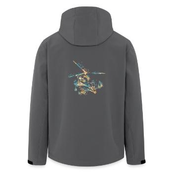 Gyrocopter - Recycelte Männer Softshell-Jacke von Stanley/Stella - Anthrazit - Hinten - AI Model Male 185 light (185cm)