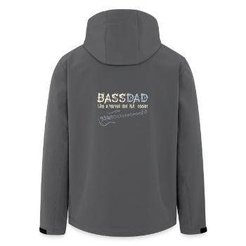 Bass gitarre Papa - Recycelte Männer Softshell-Jacke von Stanley/Stella - Anthrazit - Hinten - AI Model Male 185 light (185cm)