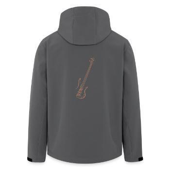 Bass gitarre - Recycelte Männer Softshell-Jacke von Stanley/Stella - Anthrazit - Hinten - AI Model Male 185 light (185cm)