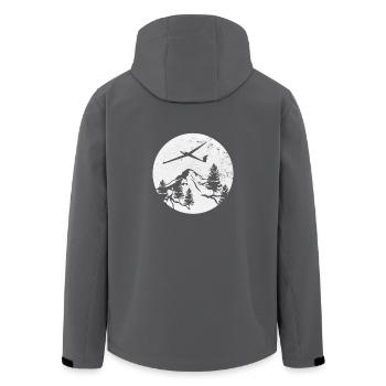 Segelflugzeug - Recycelte Männer Softshell-Jacke von Stanley/Stella - Anthrazit - Hinten - AI Model Male 185 light (185cm)