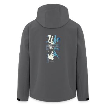 Skifahren Freestyle - Recycelte Männer Softshell-Jacke von Stanley/Stella - Anthrazit - Hinten - AI Model Male 185 light (185cm)