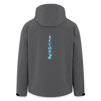 Klarinette Splash - Recycelte Männer Softshell-Jacke von Stanley/Stella - Anthrazit - Hinten - AI Model Male 185 light (185cm)