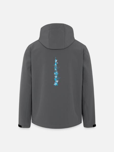 Klarinette Splash - Recycelte Männer Softshell-Jacke von Stanley/Stella - Anthrazit