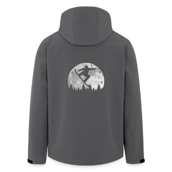 Snowboarding - Recycelte Männer Softshell-Jacke von Stanley/Stella - Anthrazit - Hinten - AI Model Male 185 light (185cm)