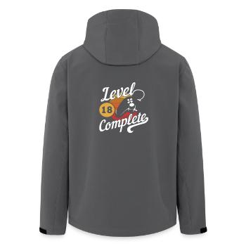 18. Geburtstag Gamer Level 18 - Recycelte Männer Softshell-Jacke von Stanley/Stella - Anthrazit - Hinten - AI Model Male 185 light (185cm)