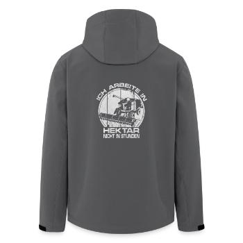 Mähdrescher spruch - Recycelte Männer Softshell-Jacke von Stanley/Stella - Anthrazit - Hinten - AI Model Male 185 light (185cm)