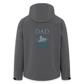 Modelleisenbahn Papa - Recycelte Männer Softshell-Jacke von Stanley/Stella - Anthrazit - Hinten - AI Model Male 185 light (185cm)