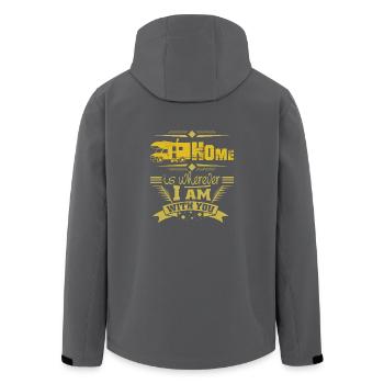 Wohnmobil - Recycelte Männer Softshell-Jacke von Stanley/Stella - Anthrazit - Hinten - AI Model Male 185 light (185cm)
