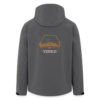 Venedig - Recycelte Männer Softshell-Jacke von Stanley/Stella - Anthrazit - Hinten - AI Model Male 185 light (185cm)