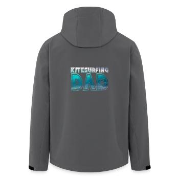 Kitesurfing dad - Recycelte Männer Softshell-Jacke von Stanley/Stella - Anthrazit - Hinten - AI Model Male 185 light (185cm)