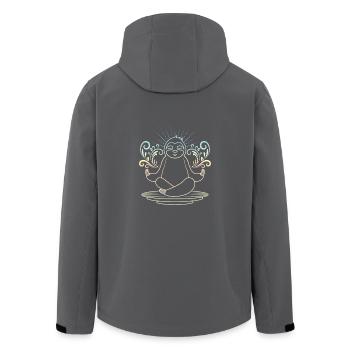 Faultier yoga - Recycelte Männer Softshell-Jacke von Stanley/Stella - Anthrazit - Hinten - AI Model Male 185 light (185cm)