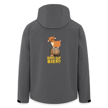 Bock auf Bier - Recycelte Männer Softshell-Jacke von Stanley/Stella - Anthrazit - Hinten - AI Model Male 185 light (185cm)