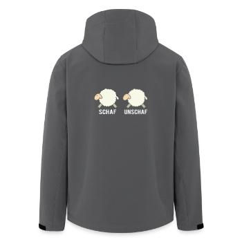 Fotografie lustig - Recycelte Männer Softshell-Jacke von Stanley/Stella - Anthrazit - Hinten - AI Model Male 185 light (185cm)