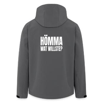 Hömma Wat Willste Ruhrpott Ruhrgebiet Pott Slang - Recycelte Männer Softshell-Jacke von Stanley/Stella - Anthrazit - Hinten - AI Model Male 185 light (185cm)
