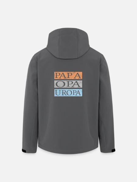 Uropa Retro - Recycelte Männer Softshell-Jacke von Stanley/Stella - Anthrazit