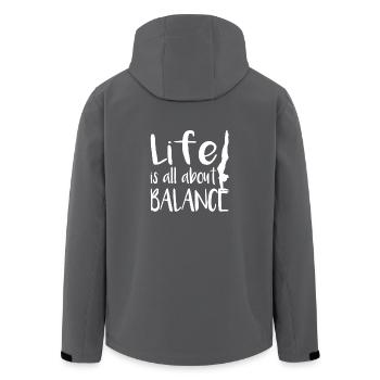 Handstand - Recycelte Männer Softshell-Jacke von Stanley/Stella - Anthrazit - Hinten - AI Model Male 185 light (185cm)
