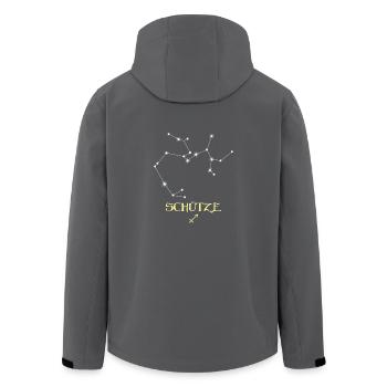 Schütze Sternzeichen - Recycelte Männer Softshell-Jacke von Stanley/Stella - Anthrazit - Hinten - AI Model Male 185 light (185cm)
