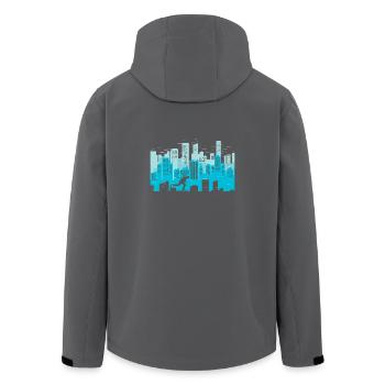Longboard - Recycelte Männer Softshell-Jacke von Stanley/Stella - Anthrazit - Hinten - AI Model Male 185 light (185cm)