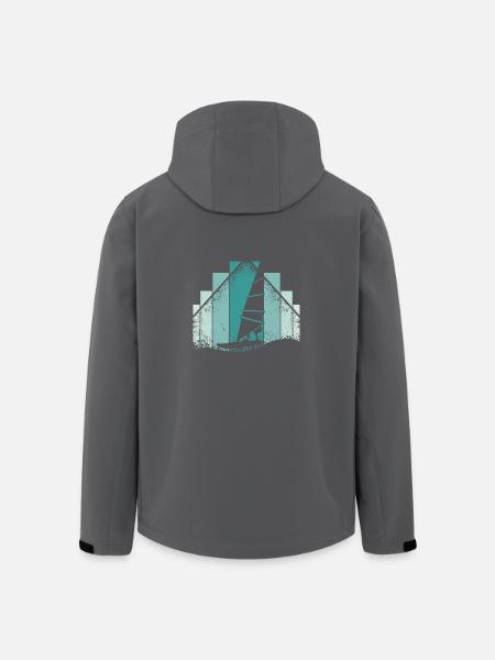 Windsurfing Retro - Recycelte Männer Softshell-Jacke von Stanley/Stella - Anthrazit