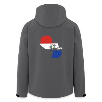 Paraguay Flagge - Recycelte Männer Softshell-Jacke von Stanley/Stella - Anthrazit - Hinten - AI Model Male 185 light (185cm)