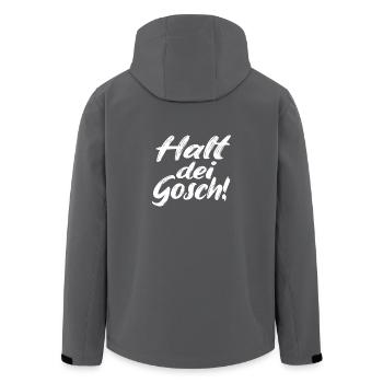 Halt dei Gosch - Recycelte Männer Softshell-Jacke von Stanley/Stella - Anthrazit - Hinten - AI Model Male 185 light (185cm)