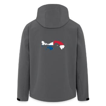 Panama Flagge - Recycelte Männer Softshell-Jacke von Stanley/Stella - Anthrazit - Hinten - AI Model Male 185 light (185cm)