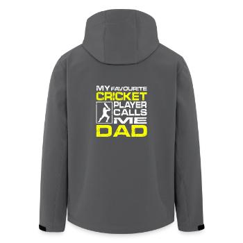 Cricket dad - Recycelte Männer Softshell-Jacke von Stanley/Stella - Anthrazit - Hinten - AI Model Male 185 light (185cm)