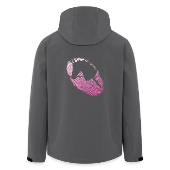 Hobby Horse - Recycelte Männer Softshell-Jacke von Stanley/Stella - Anthrazit - Hinten - AI Model Male 185 light (185cm)