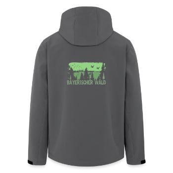 bayrischer wald - Recycelte Männer Softshell-Jacke von Stanley/Stella - Anthrazit - Hinten - AI Model Male 185 light (185cm)