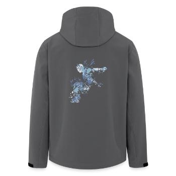 Splash Freerunning Parkour - Recycelte Männer Softshell-Jacke von Stanley/Stella - Anthrazit - Hinten - AI Model Male 185 light (185cm)