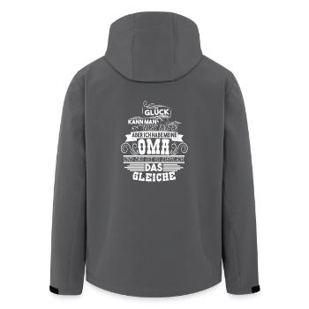 Oma Enkel Geschenke Glück kann man nicht kaufen - Recycelte Männer Softshell-Jacke von Stanley/Stella - Anthrazit - Hinten - AI Model Male 185 light (185cm)