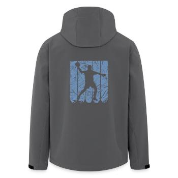 Handballer Retro - Recycelte Männer Softshell-Jacke von Stanley/Stella - Anthrazit - Hinten - AI Model Male 185 light (185cm)