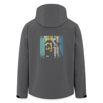 Vintage Retro Glasbläser - Recycelte Männer Softshell-Jacke von Stanley/Stella - Anthrazit - Hinten - AI Model Male 185 light (185cm)