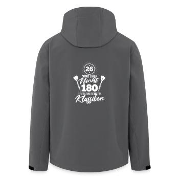 25 sind nicht 180 ein echter Klassiker - Recycelte Männer Softshell-Jacke von Stanley/Stella - Anthrazit - Hinten - AI Model Male 185 light (185cm)