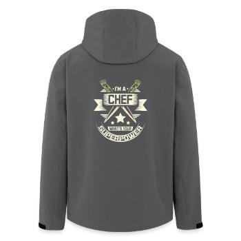 Chef is my superpower - Recycelte Männer Softshell-Jacke von Stanley/Stella - Anthrazit - Hinten - AI Model Male 185 light (185cm)