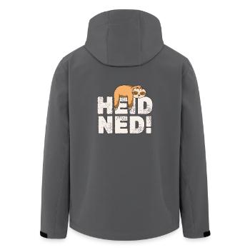 Bayrisches Faultier Hei Ned - Recycelte Männer Softshell-Jacke von Stanley/Stella - Anthrazit - Hinten - AI Model Male 185 light (185cm)