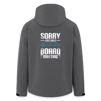 Sorry I can't I have a board meeting Sup - Recycelte Männer Softshell-Jacke von Stanley/Stella - Anthrazit - Hinten - AI Model Male 185 light (185cm)