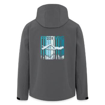 Retro Vintage Freitauchen - Recycelte Männer Softshell-Jacke von Stanley/Stella - Anthrazit - Hinten - AI Model Male 185 light (185cm)