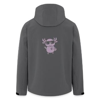 axolotl design - Recycelte Männer Softshell-Jacke von Stanley/Stella - Anthrazit - Hinten - AI Model Male 185 light (185cm)