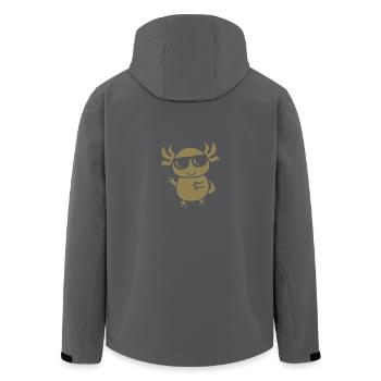 axolotl design - Recycelte Männer Softshell-Jacke von Stanley/Stella - Anthrazit - Hinten - AI Model Male 185 light (185cm)