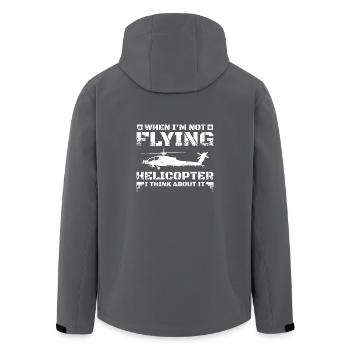 I think about helicopter - Recycelte Männer Softshell-Jacke von Stanley/Stella - Anthrazit - Hinten - AI Model Male 185 light (185cm)