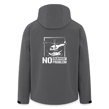 No runway no problem helicopter - Recycelte Männer Softshell-Jacke von Stanley/Stella - Anthrazit - Hinten - AI Model Male 185 light (185cm)