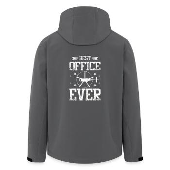 Best office ever helicopter - Recycelte Männer Softshell-Jacke von Stanley/Stella - Anthrazit - Hinten - AI Model Male 185 light (185cm)