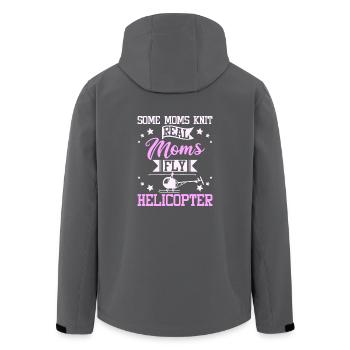 Moms fly helicopter - Recycelte Männer Softshell-Jacke von Stanley/Stella - Anthrazit - Hinten - AI Model Male 185 light (185cm)