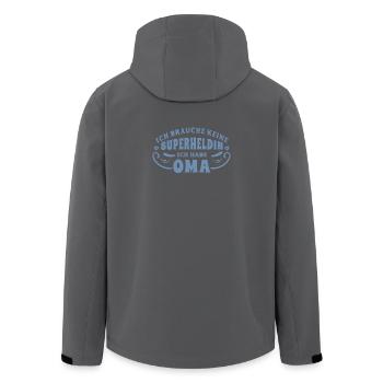 Oma Enkel Sprüche Ich habe meine Oma - Recycelte Männer Softshell-Jacke von Stanley/Stella - Anthrazit - Hinten - AI Model Male 185 light (185cm)