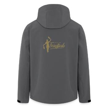 Spaß mit Feinstaub - Recycelte Männer Softshell-Jacke von Stanley/Stella - Anthrazit - Hinten - AI Model Male 185 light (185cm)