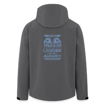 LKW Fahrer Geburtstag Truck Trucker Fernfahrer - Recycelte Männer Softshell-Jacke von Stanley/Stella - Anthrazit - Hinten - AI Model Male 185 light (185cm)