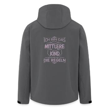 Familie Kinder mittleres Kind - Recycelte Männer Softshell-Jacke von Stanley/Stella - Anthrazit - Hinten - AI Model Male 185 light (185cm)