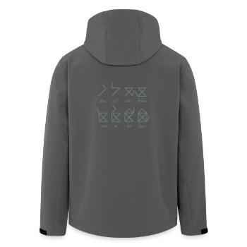 Das Haus vom Nikolaus Shirt für Weihnachten - Recycelte Männer Softshell-Jacke von Stanley/Stella - Anthrazit - Hinten - AI Model Male 185 light (185cm)