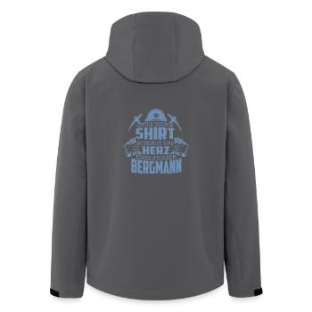Bergmannn Shirt das Herz eines stolzen Bergmann - Recycelte Männer Softshell-Jacke von Stanley/Stella - Anthrazit - Hinten - AI Model Male 185 light (185cm)